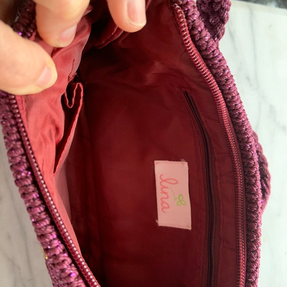 Lina Purple Knitted Purse - Picture 8 of 8